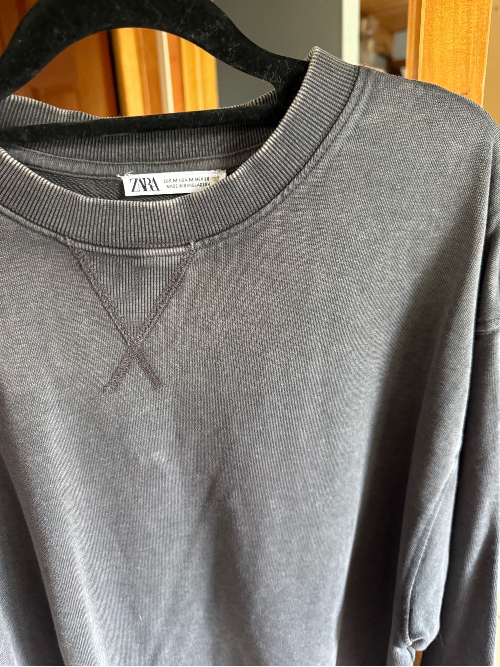Zara Charcoal Crewneck Sweater